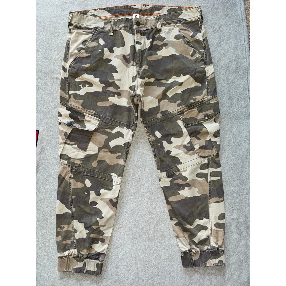 True Religion Men's Regular Fit Cargo Pants Camouflage Army Sz 40